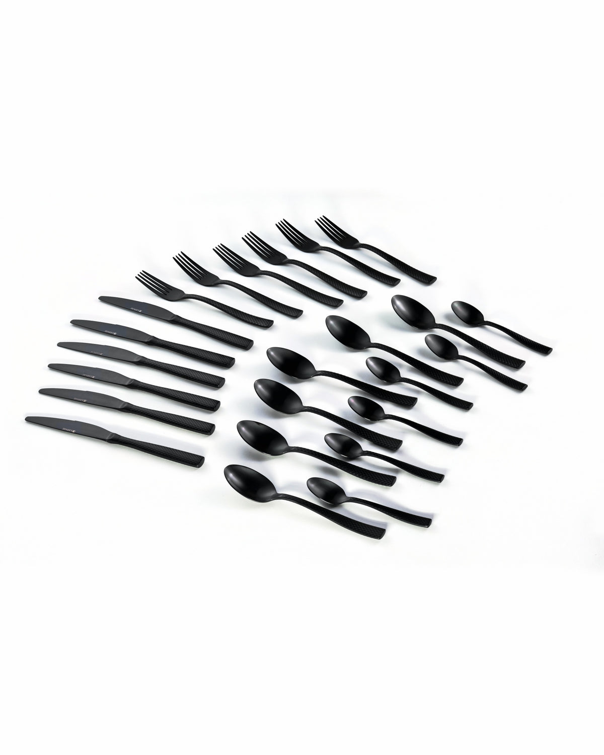 Estelle 24-Piece Black Cutlery Set