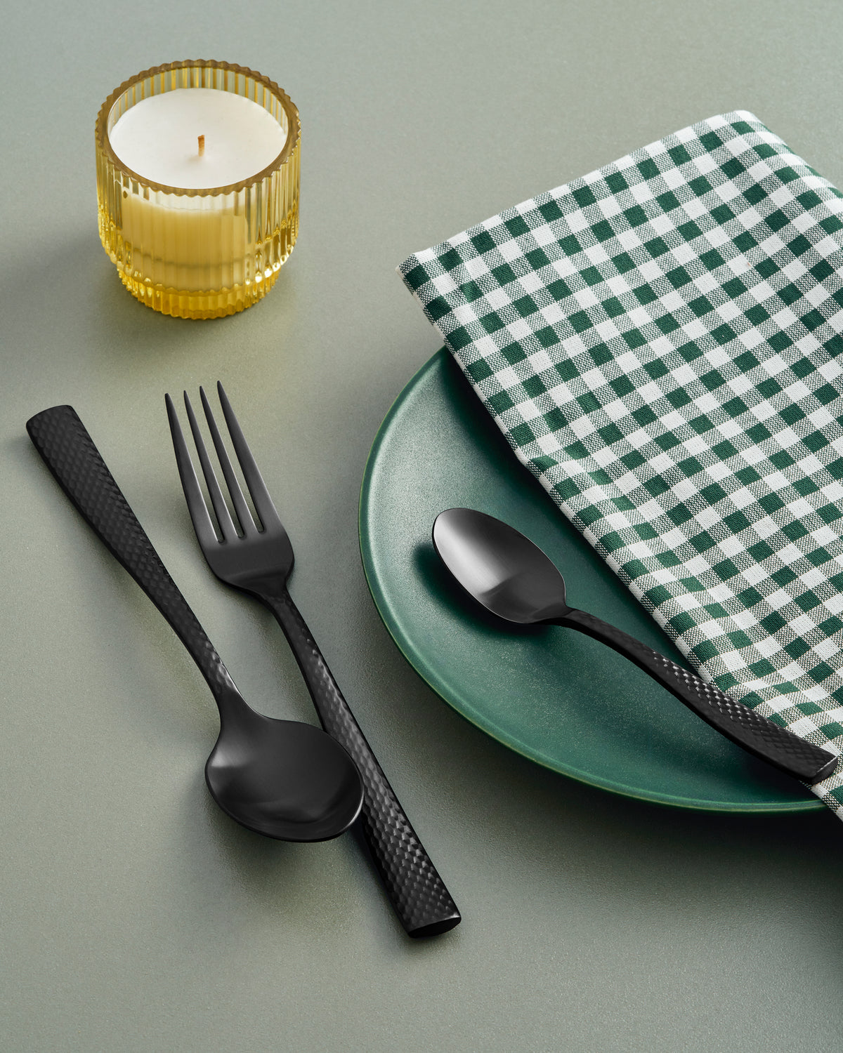 Estelle 18-Piece Black Cutlery Set