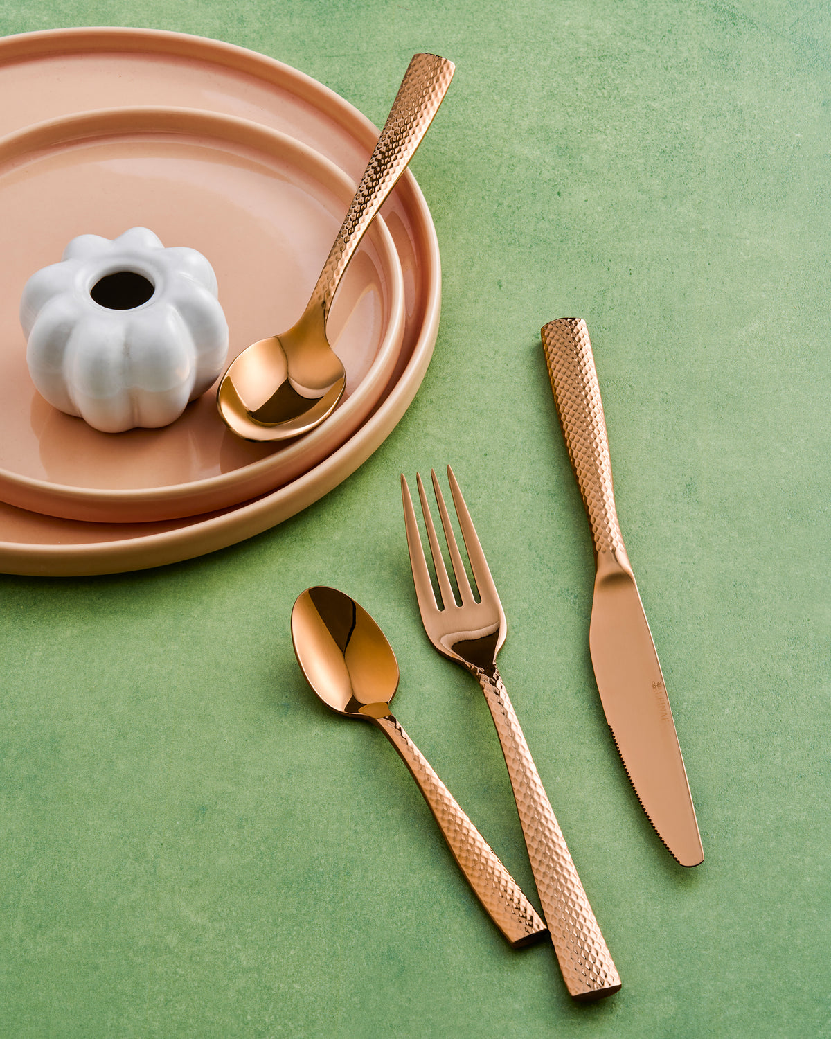 Estelle 24-Piece Rose Gold Cutlery Set