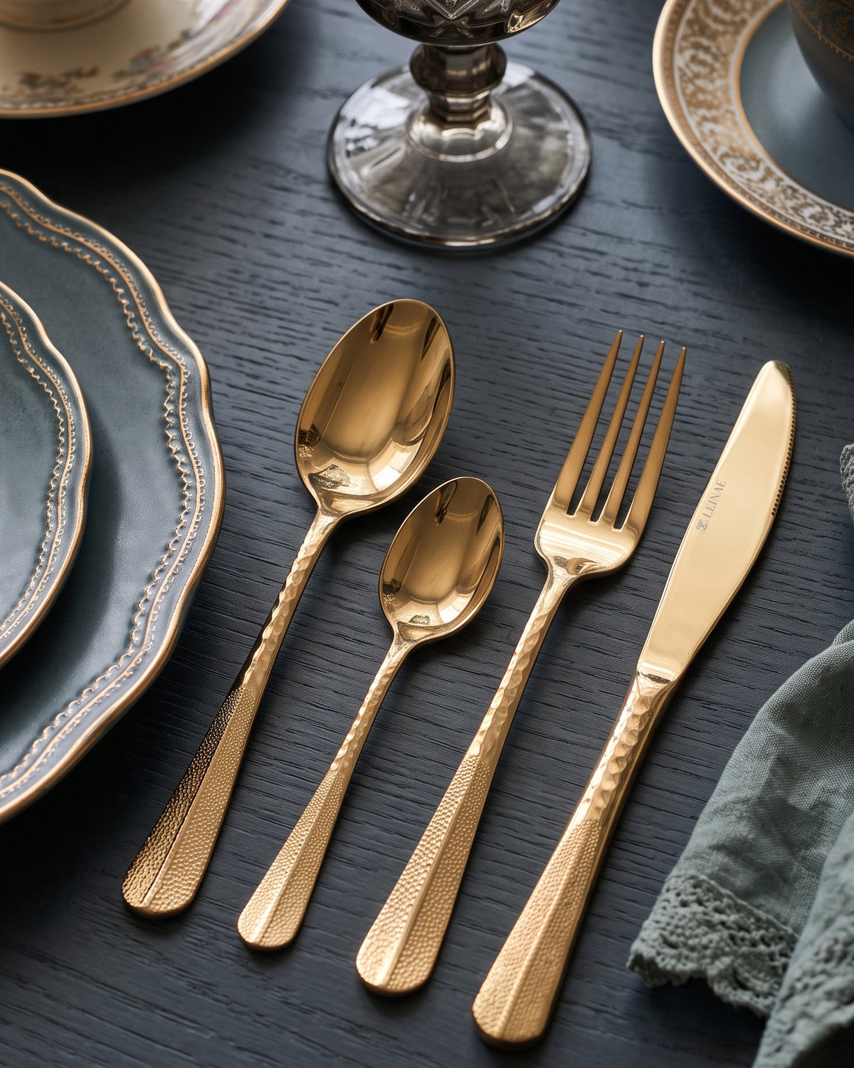 Ombre 24-Piece Gold Cutlery Set
