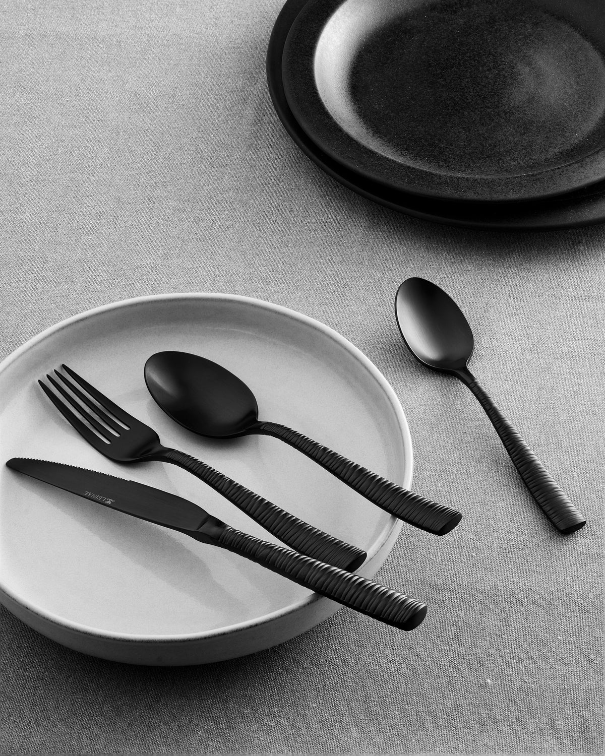 Margaux 4-Piece Black Cutlery Set
