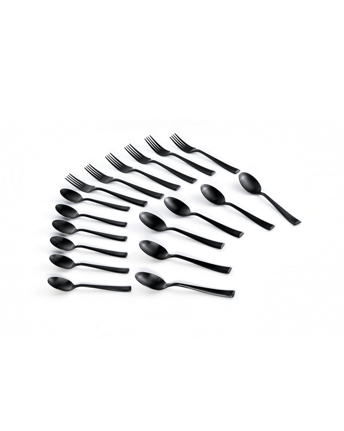 Simone 18-Piece Black Cutlery Set