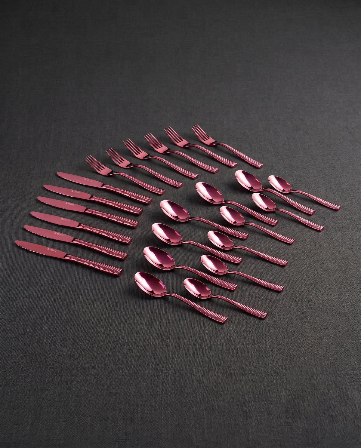 Margaux 24-Piece Rose Gold Cutlery Set