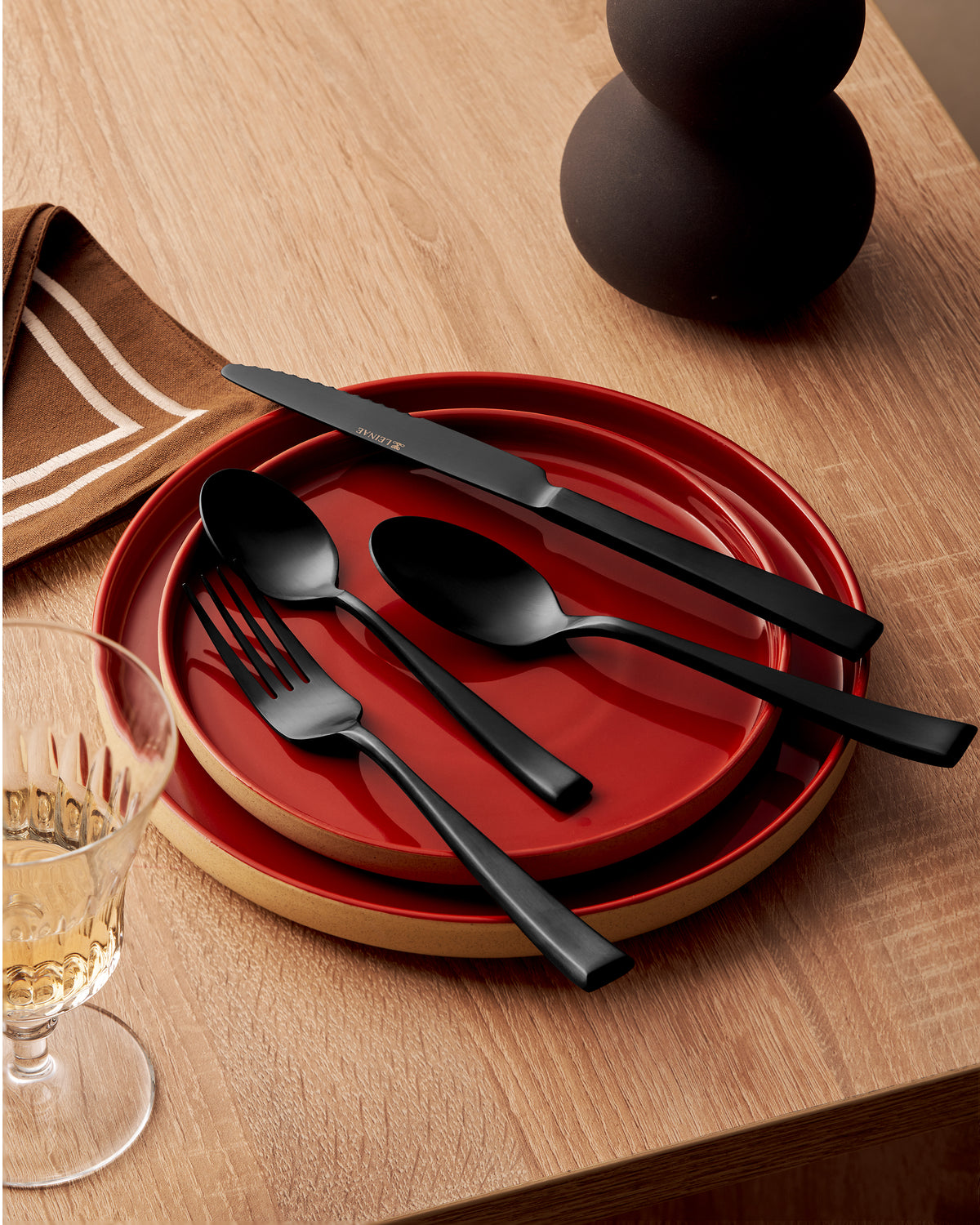 Hartmann 4-Piece Black Cutlery Set