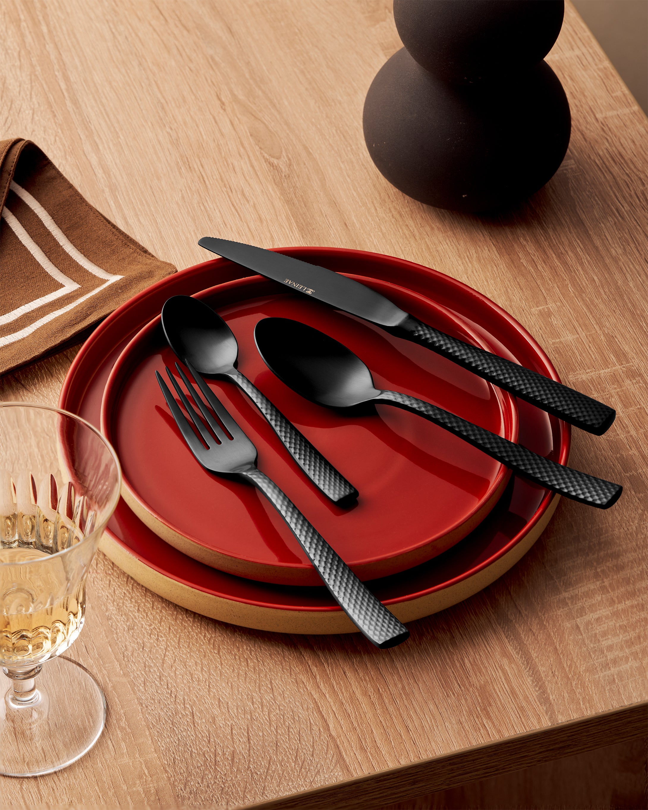 Alison 4-Piece Black Cutlery Set