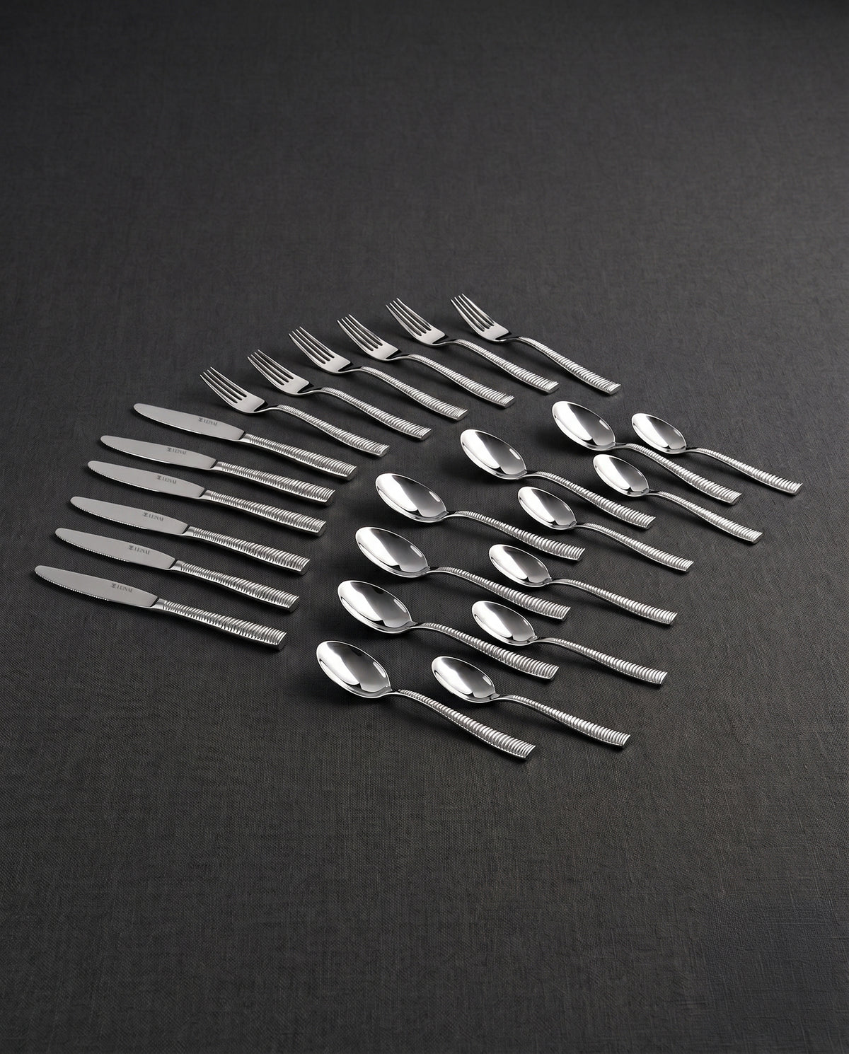 Margaux 24-Piece Silver Cutlery Set