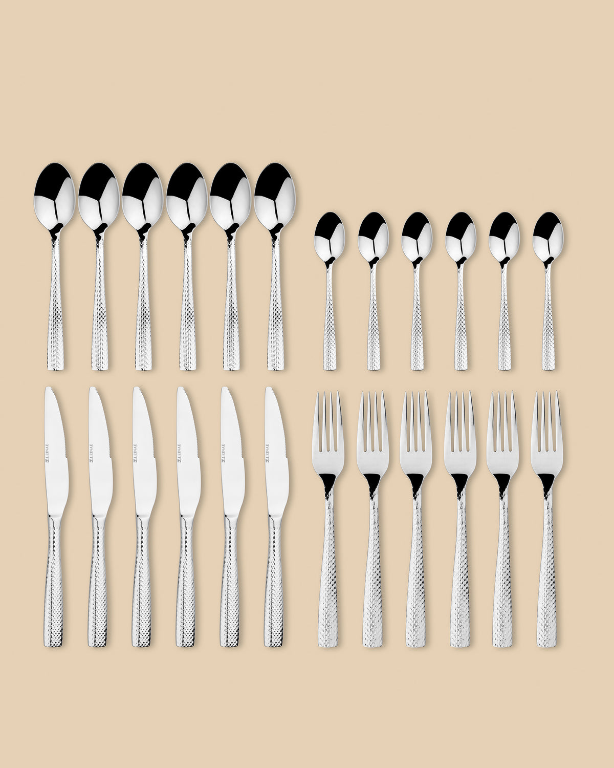 Alison 24-Piece Silver Cutlery Set