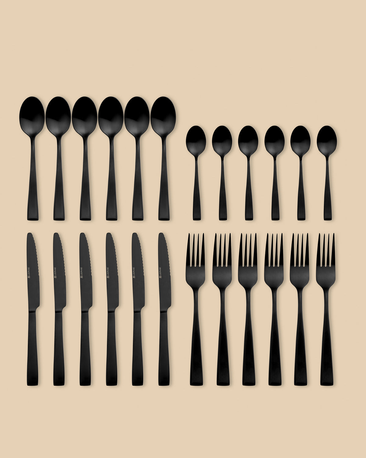 Hartmann 24-Piece Black Cutlery Set