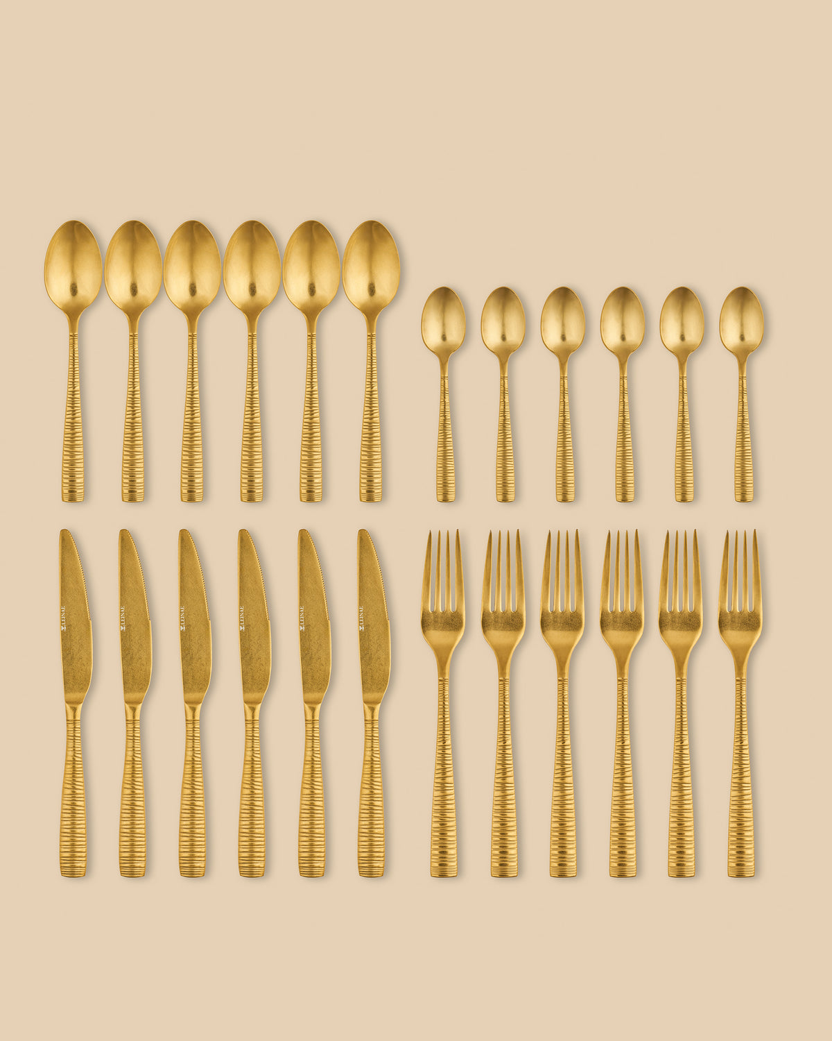 Pirouette 24-Piece Gold Cutlery Set