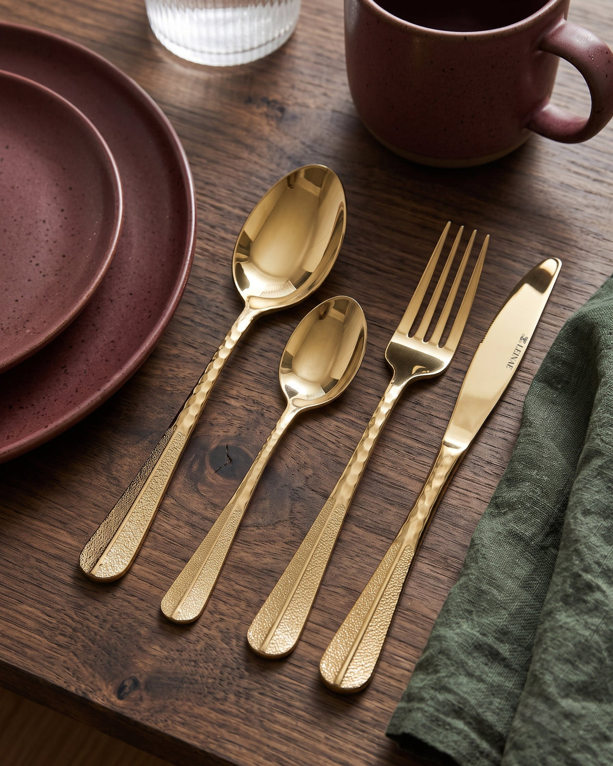 Ombre 4-Piece Gold Cutlery Set