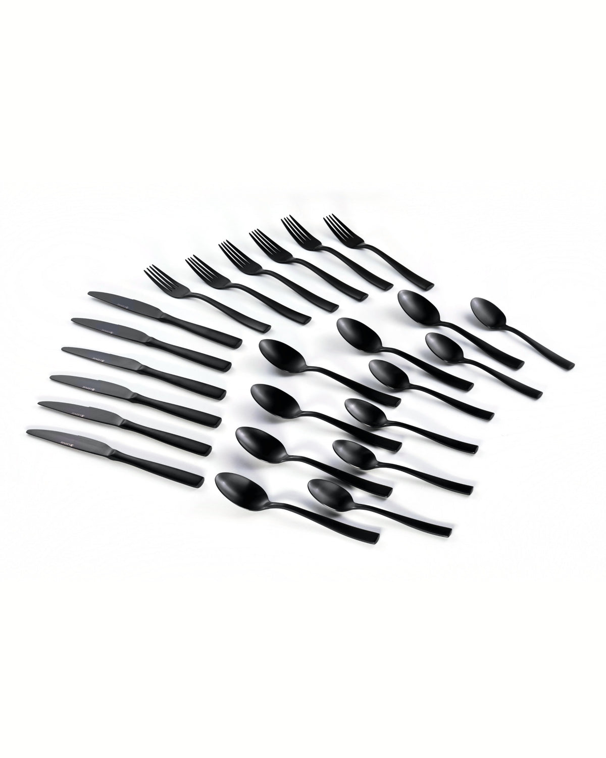 Constance 24-Piece Black Cutlery Set