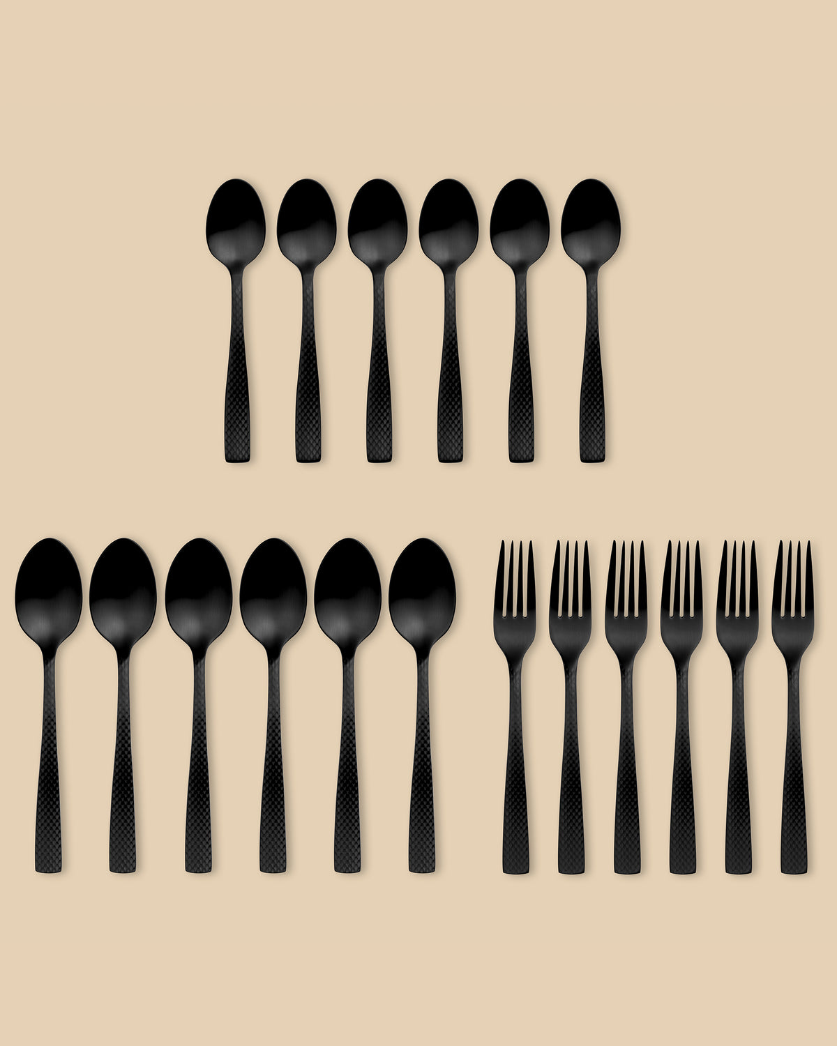 Alison 18-Piece Black Cutlery Set