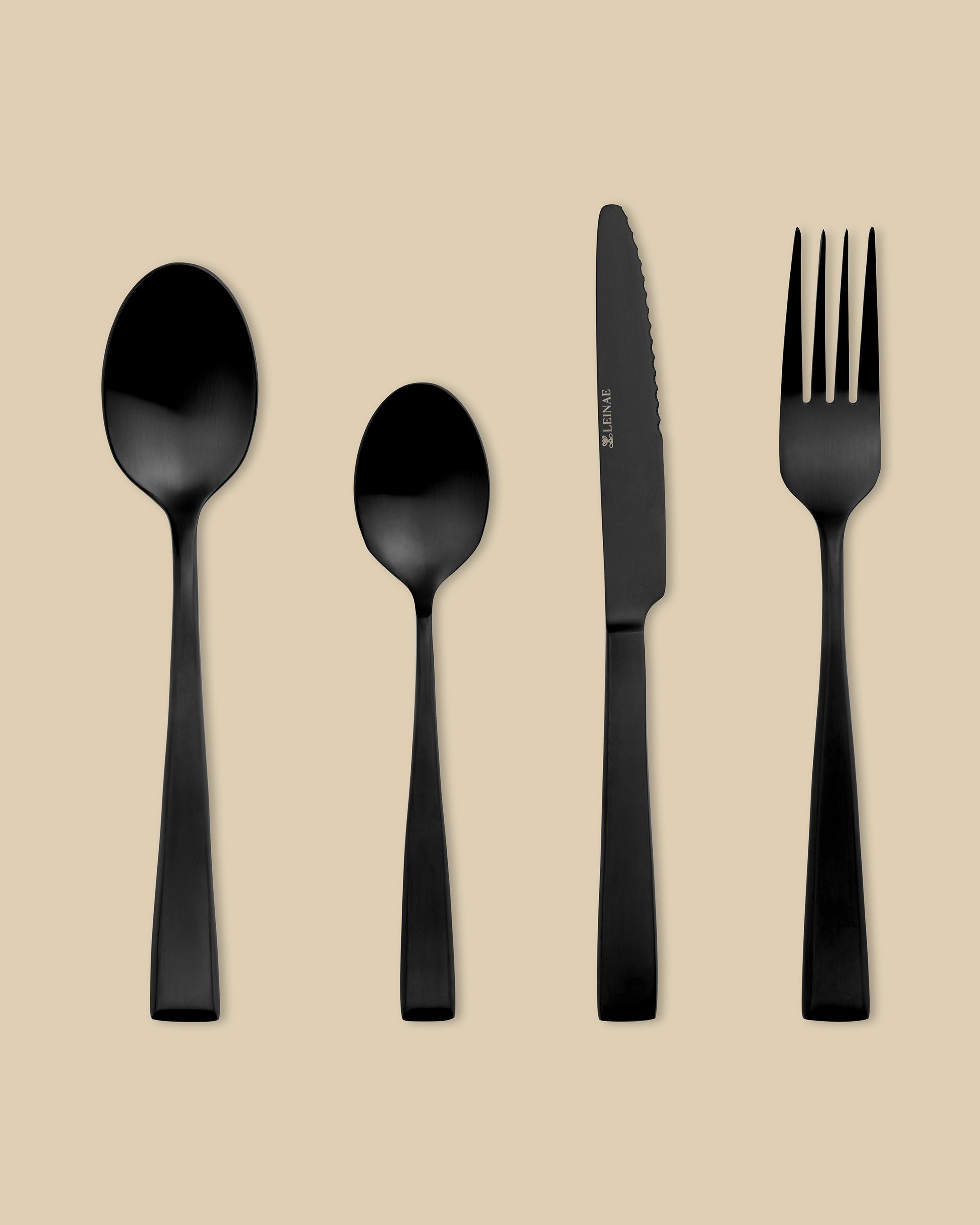 Hartmann 4-Piece Black Cutlery Set