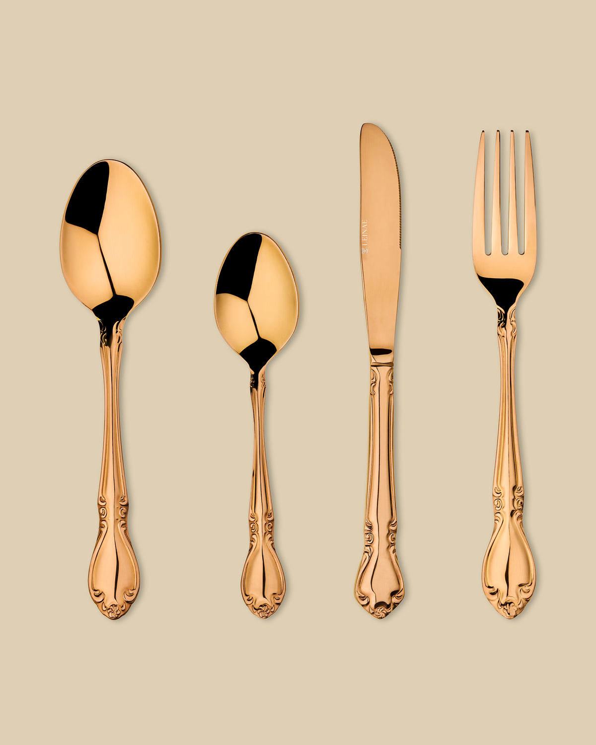 Hyannis 4-Piece Rose Gold Cutlery Set