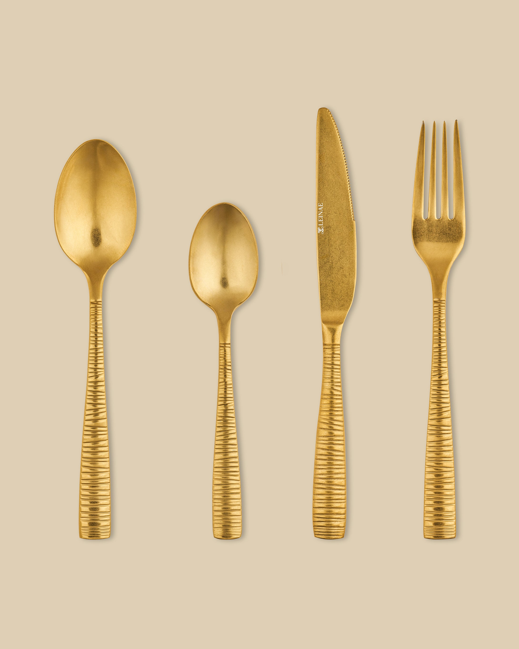 Pirouette 4-Piece Gold Cutlery Set