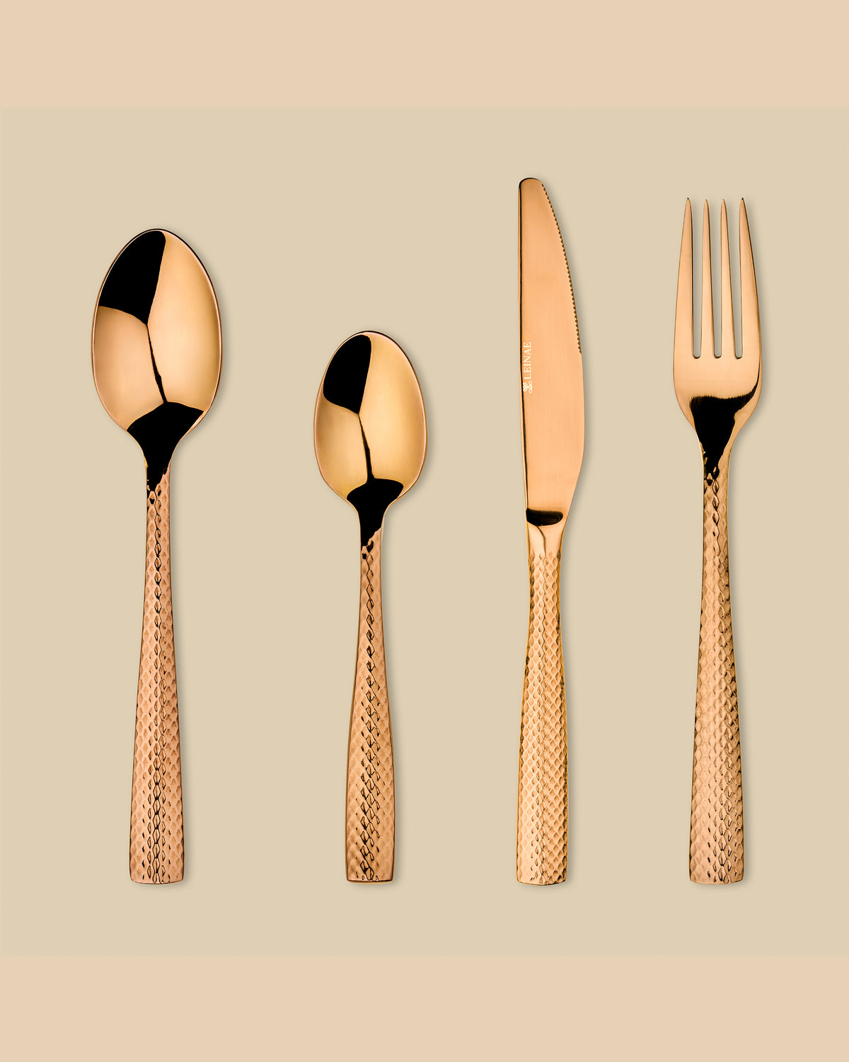 Alison 4-Piece Rose Gold Cutlery Set