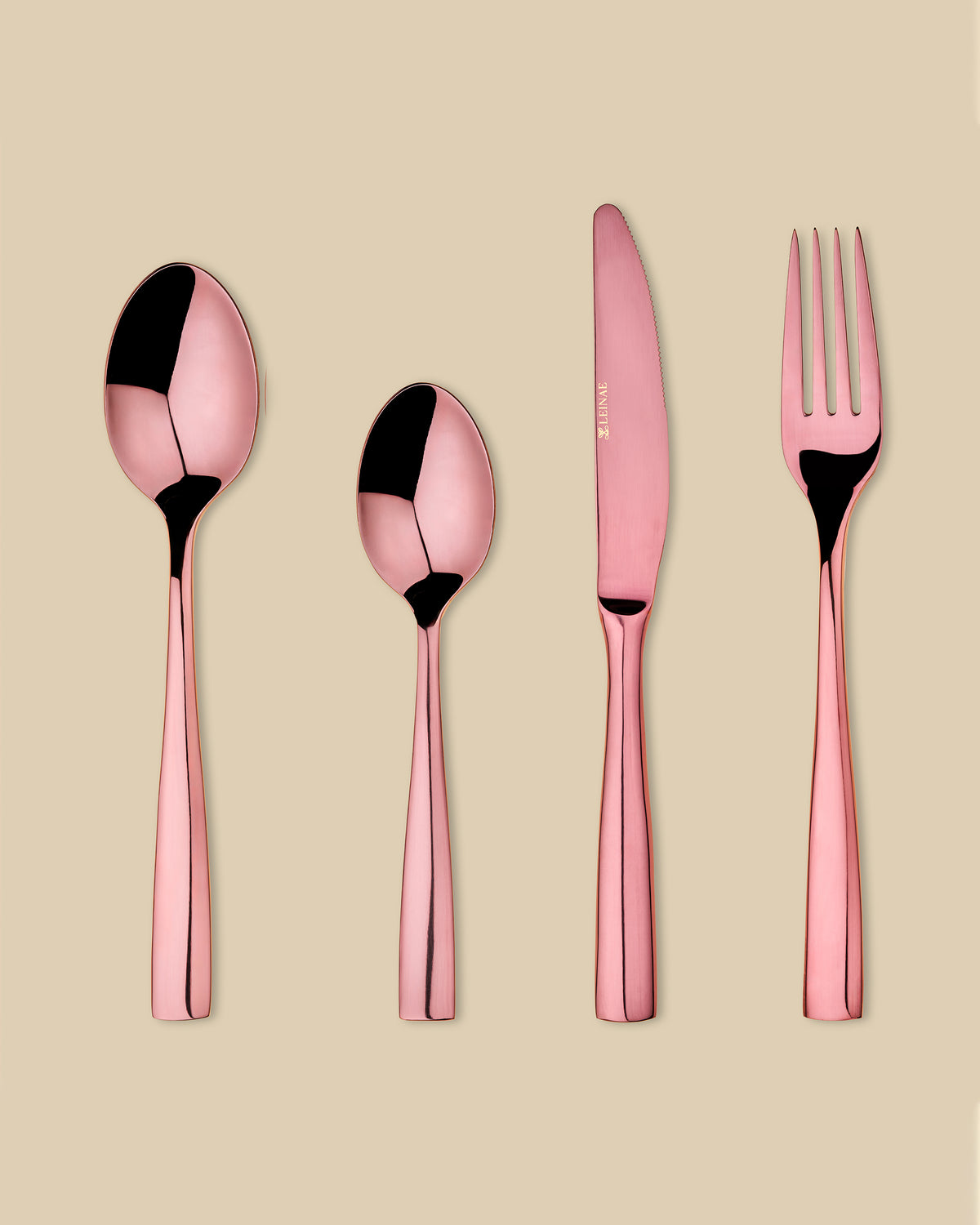 Bryce 4-Piece Rose Gold Cutlery Set
