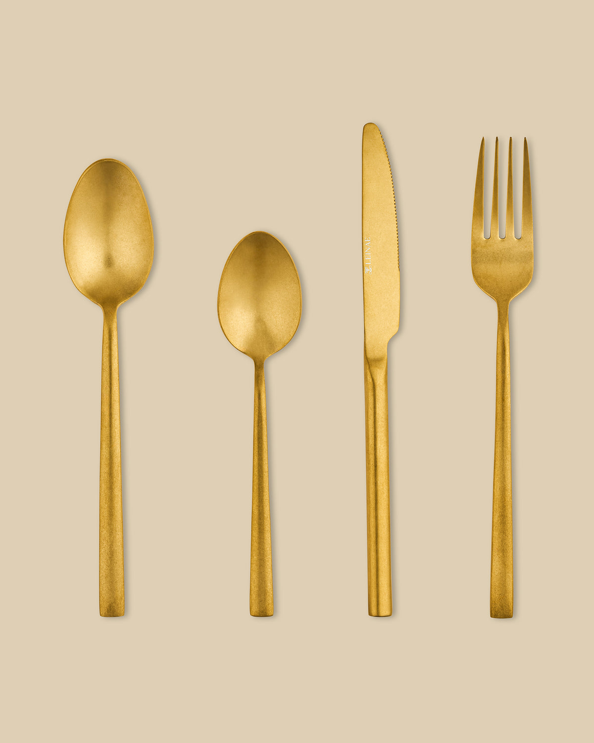Leo 4-Piece Gold Cutlery Set