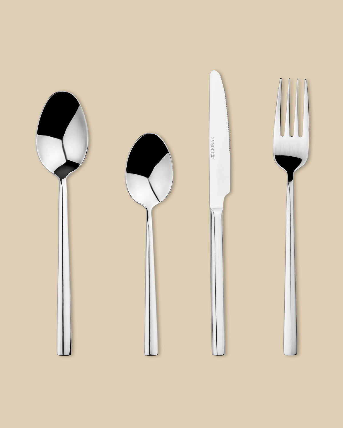 Leo 4-Piece Silver Cutlery Set