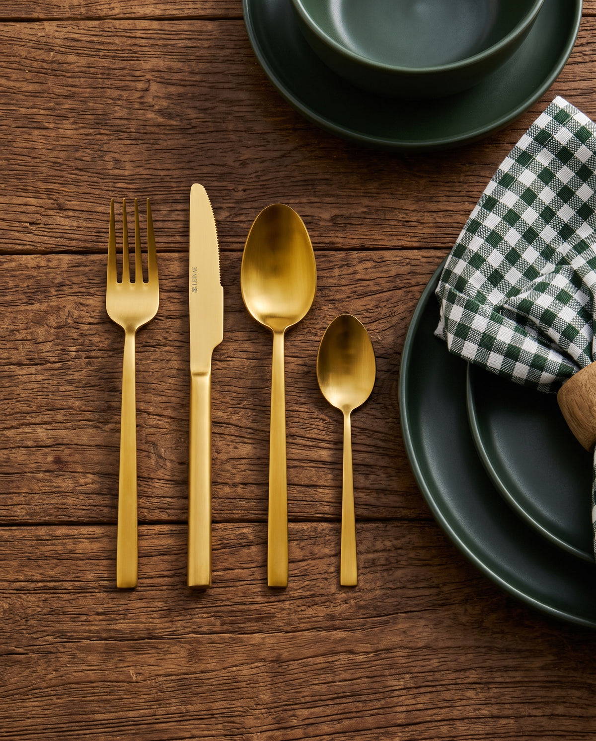 Alina 24-Piece Gold Cutlery Set
